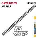 DELI τρυπάνι DL16060G για μέταλλο, M2 HSS, 6x93mm, κυλινδρικό - 6975495594874 - Image 2