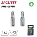 DELI σετ μύτες κατσαβιδιού DL251003, μαγνητικές, PH3x25mm, 2τμχ - 6976391002111 - Image 2