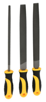 DELI σετ λίμες DL75108 με αντιολισθητική λαβή, μετάλλου, 200mm, 3τμχ - 6976391001374