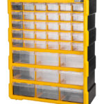 DELI ταμπακιέρα DL432039, 39 θέσεων, 38x16x47.5cm, πλαστική, κίτρινη/μαύρη - 16974173010535
