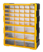 DELI ταμπακιέρα DL432039, 39 θέσεων, 38x16x47.5cm, πλαστική, κίτρινη/μαύρη - 16974173010535