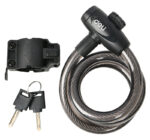 DELI κλειδαριά ποδηλάτου με κλειδί DL508062, Φ12mm, 1m, μαύρη - 6977403224279