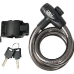 DELI κλειδαριά ποδηλάτου με κλειδί DL508062, Φ12mm, 1m, μαύρη - 6977403224279