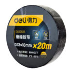 DELI μονωτική ταινία υψηλής αντοχής DL5261B, 18mm x 20m, μαύρη - 6971092849720