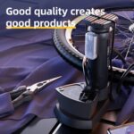 DELI τρόμπα ποδιού DL880003 με μανόμετρο, 140PSI, μαύρη - 6977403220233 - Image 2