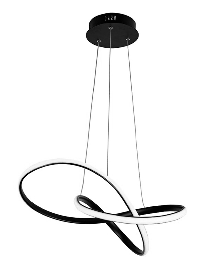 HLL-0180 POWERTECH LED φωτιστικό οροφής HLL-0180, 50W, 4000K, Φ60cm x 120cm, μαύρο - 5210131129029 - Image 1
