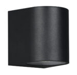 POWERTECH φωτιστικό τοίχου HLL-0187 για GU10 λάμπα, μεταλλικό, IP65, μαύρο - 5210131134467
