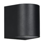 POWERTECH φωτιστικό τοίχου HLL-0187 για GU10 λάμπα, μεταλλικό, IP65, μαύρο - 5210131134467