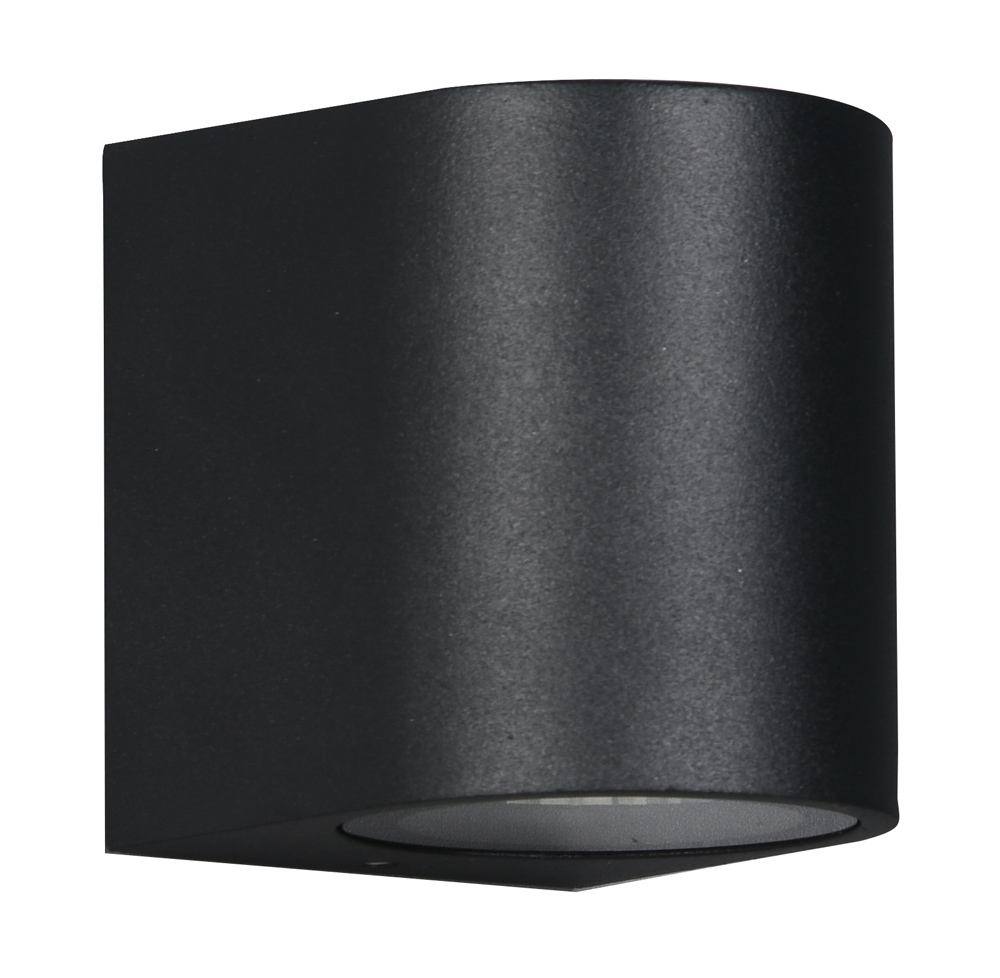 HLL-0187 POWERTECH φωτιστικό τοίχου HLL-0187 για GU10 λάμπα, μεταλλικό, IP65, μαύρο - 5210131134467 - Image 1