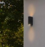 POWERTECH φωτιστικό τοίχου HLL-0188 για 2x GU10 λάμπες, μεταλλικό, IP65, μαύρο - 5210131134474 - Image 2