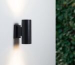 POWERTECH φωτιστικό τοίχου HLL-0190 για 2x GU10 λάμπες, μεταλλικό, IP65, μαύρο - 5210131134498 - Image 2