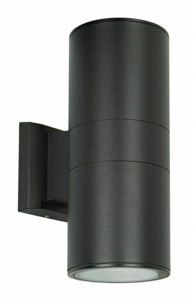 HLL-0190 POWERTECH φωτιστικό τοίχου HLL-0190 για 2x GU10 λάμπες, μεταλλικό, IP65, μαύρο - 5210131134498 - Image 1