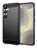 POWERTECH Θήκη Carbon MOB-2008 για Samsung S25, μαύρη - 5900217471301