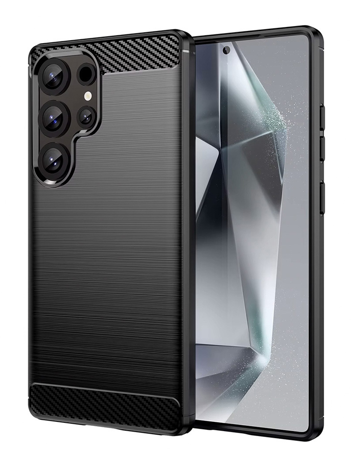 MOB-2010 POWERTECH Θήκη Carbon MOB-2010 για Samsung S25 Ultra, μαύρη - 5900217471318 - Image 1