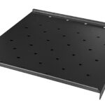 POWERTECH σταθερό ράφι για rack 19" NETW-0005, βάθος 475mm, μαύρο, 2τμχ - 5210131017128