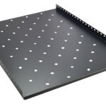 POWERTECH σταθερό ράφι για rack 19" NETW-0019, βάθος 650mm, μαύρο, 2τμχ - 5210131067673