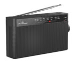 POWERTECH φορητό ραδιόφωνο PT-1244 με πτυσσόμενη κεραία, μαύρο - 5210131089187