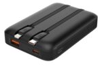 POWERTECH power bank με καλώδια και οθόνη PT-1417 10000mAh, 22.5W, μαύρο - 5210131129043 - Image 2