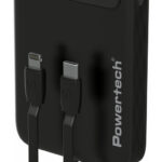 POWERTECH power bank με καλώδια και οθόνη PT-1417 10000mAh, 22.5W, μαύρο - 5210131129043