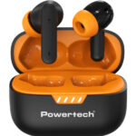 POWERTECH earphones με θήκη φόρτισης PT-1431, True Wireless, 40/400mAh, ANC & ENC, μαύρα - 5210131128930