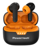 POWERTECH earphones με θήκη φόρτισης PT-1431, True Wireless, 40/400mAh, ANC & ENC, μαύρα - 5210131128930