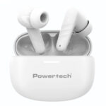 POWERTECH earphones με θήκη φόρτισης PT-1432, True Wireless, 35/300mAh, λευκά - 5210131128947