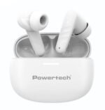 POWERTECH earphones με θήκη φόρτισης PT-1432, True Wireless, 35/300mAh, λευκά - 5210131128947