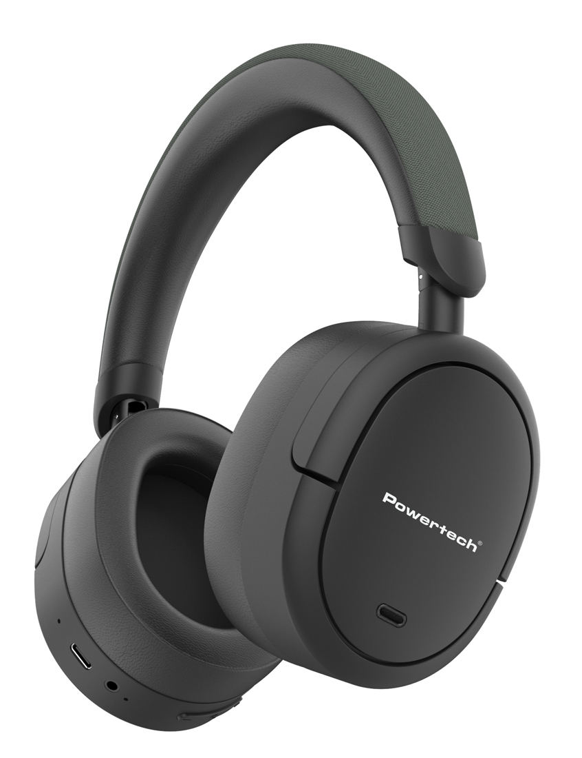 PT-1462 POWERTECH headphones PT-1462, ενσύρματα & ασύρματα, ANC & ENC, 40mm, 300mAh, μαύρα - 5210131133590 - Image 1