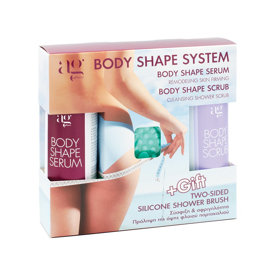 agpharm_body-shape-system AG Pharm Body Shape System Σετ με Body Shape Serum, 200ml, Body Shape Scrub, 200ml & Δώρο Double Sided Silicone Shower Brush 1 Τεμάχιο - Image 1