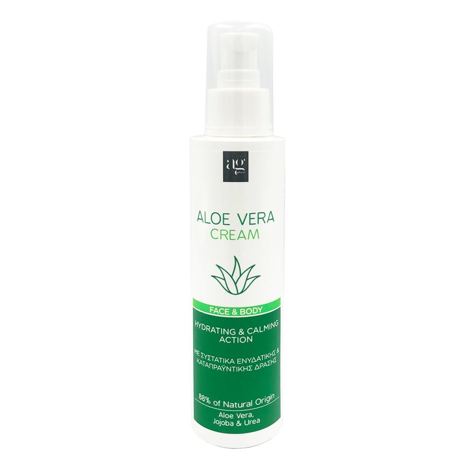 aloe-cream-002 Ag Pharm Ενυδατική Κρέμα Προσώπου και Σώματος με Aloe Vera 150ml - Image 1