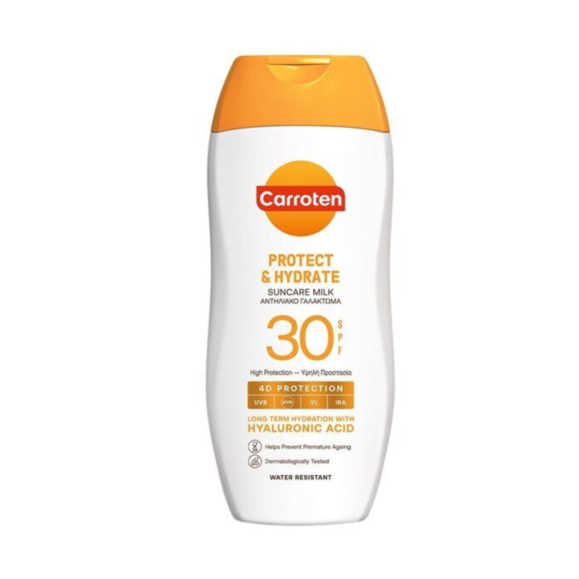 xr:d:DAFlT9Qpi8I:1434,j:8946824964079664306,t:24040907 Carroten Protect & Hydrate Αδιάβροχο Αντηλιακό Με Υαλουρονικό για το Σώμα SPF30 200ml - Image 1
