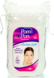 large_20210415122206_pom_pon_mega_diskoi_ntemakigiaz_40_tmch Pom Pon Extra Soft Δίσκοι Ντεμακιγιάζ Στρογγυλοί 40 Τεμάχια - Image 1