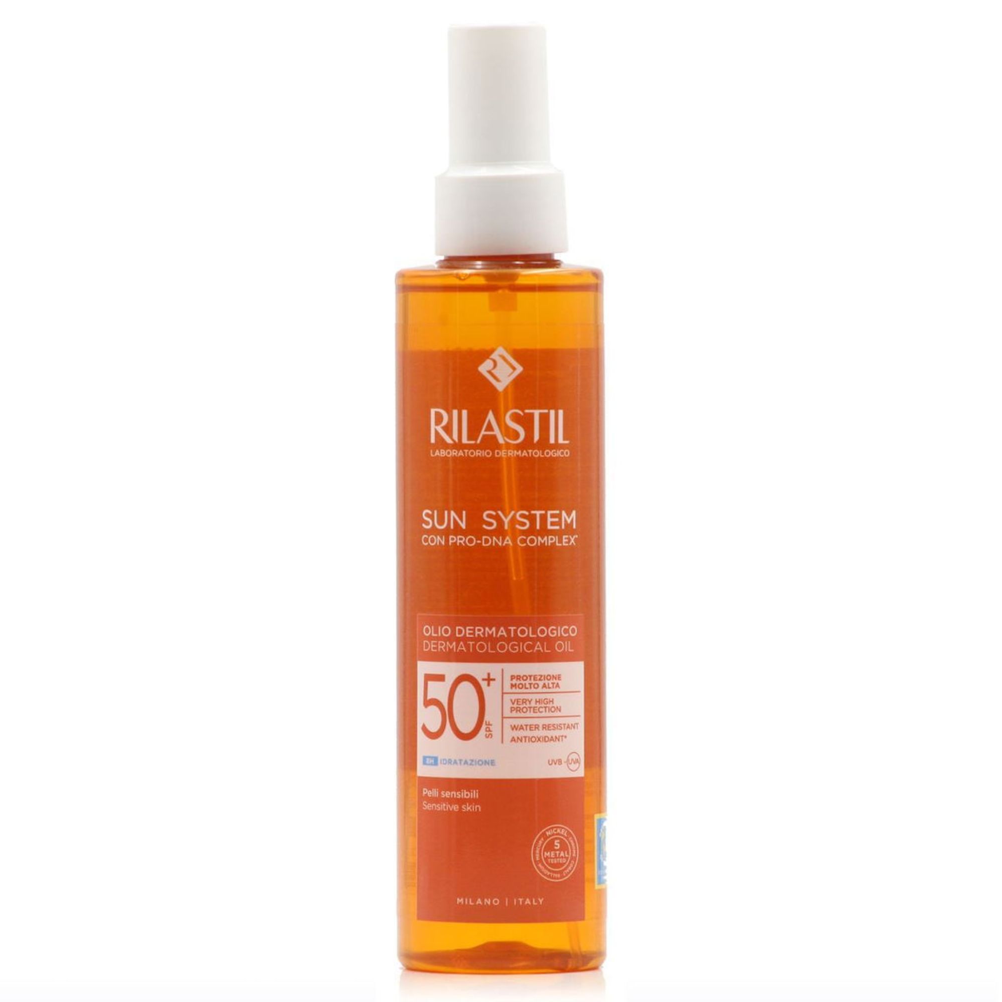 rilastil-sun-system-adiavrocho-antiliako-ladi-gia-to-soma-spf50-se-spray-200ml Rilastil Sun System Αδιάβροχο Αντηλιακό Λάδι για το Σώμα SPF50+ σε Spray 200ml - Image 1