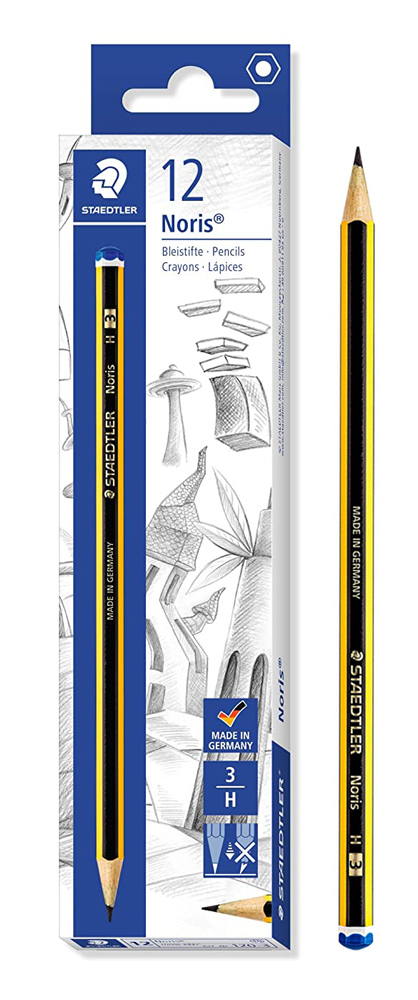 120-3 STAEDTLER ξύλινο μολύβι Noris 120-3, εξάγωνο, H3, 12τμχ - 4007817105054 - Image 1