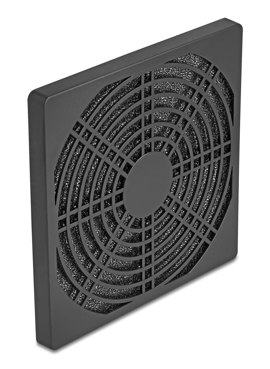 67313 DELOCK σχάρα για 120mm ανεμιστήρα 67313 με φίλτρο σκόνης, πλαστική, μαύρη - 4043619673131 - Image 1
