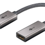 GOOBAY αντάπτορας DisplayPort σε HDMI 75271, 4K/60Hz, 0.2m, γκρι - 4040849752711