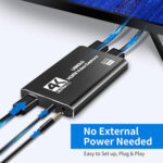 POWERTECH video capture CAB-H164, HDMI/USB σύνδεση, 4K/60Hz, μαύρο - 5210131078259 - Image 2