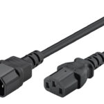 POWERTECH καλώδιο προέκτασης τροφοδοσίας CAB-P039, 3x 0.75mm², CCS, 1m, μαύρο - 5210131129562