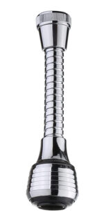 HOME USE κεφαλή βρύσης HUH-0104 με εύκαμπτο σπιράλ, 14.5cm, ασημί - 5210131062494