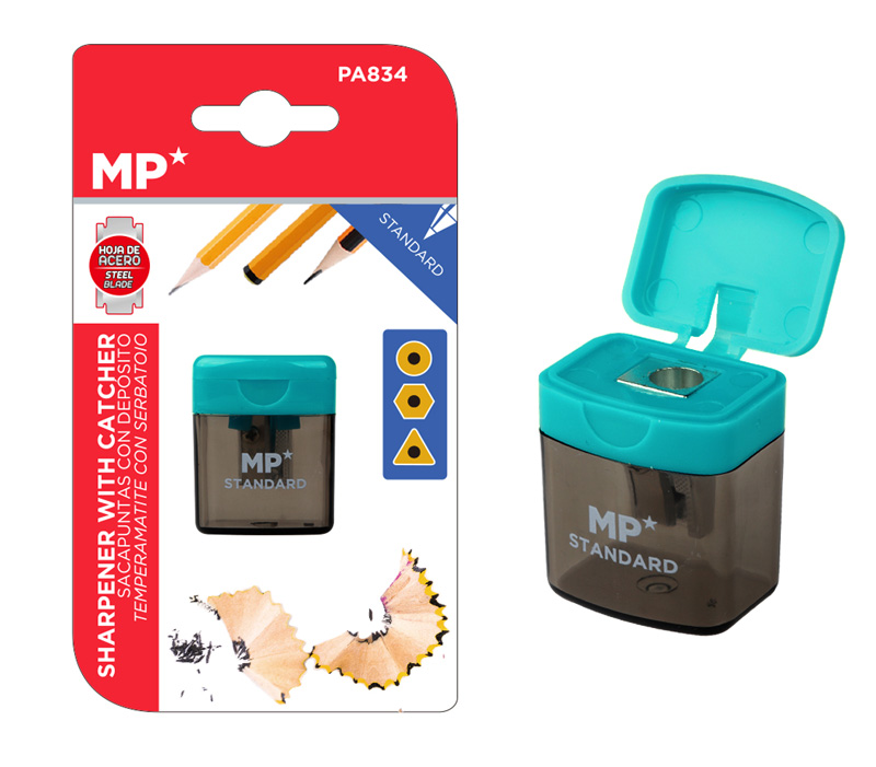 PA834-GN MP ξύστρα μολυβιών με κάδο PA834, πράσινη - 5210131023679 - Image 1