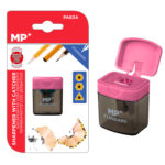 MP ξύστρα μολυβιών με κάδο PA834, ροζ - 5210131023686
