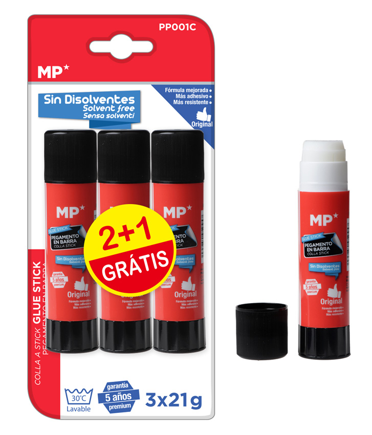 PP001C MP κόλλα στικ PP001C, διάφανη, 21g, 3τμχ - 8435464116424 - Image 1