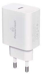 POWERTECH φορτιστής τοίχου PT-1043, USB-C, PD QC3.0, GaN, 30W, λευκός - 5210131065358