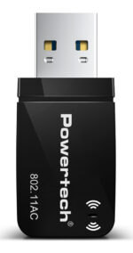 POWERTECH ασύρματος USB αντάπτορας δικτύου PT-1450, 1300Mbps dual band WiFi - 5210131133187