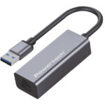 POWERTECH αντάπτορας δικτύου PT-1454, USB, 1000Mbps Ethernet, γκρι - 5210131133231