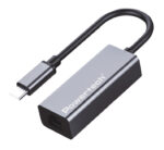 POWERTECH αντάπτορας δικτύου PT-1455, USB-C, 1000Mbps Ethernet, γκρι - 5210131133248