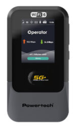 POWERTECH 5G mobile router PT-1512, WiFi 6, AX900 dual band, 4000mAh - 5210131144480