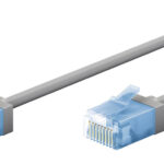 GOOBAY καλώδιο δικτύου 74219, CAT 6A U/UTP, ultra slim, copper, 500MHz, 0.15m, γκρι - 4040849742194