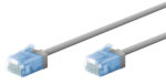 GOOBAY καλώδιο δικτύου 74219, CAT 6A U/UTP, ultra slim, copper, 500MHz, 0.15m, γκρι - 4040849742194