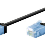 GOOBAY καλώδιο δικτύου 74232, CAT 6A U/UTP, ultra slim, copper, 500MHz, 0.50m, μαύρο - 4040849742323